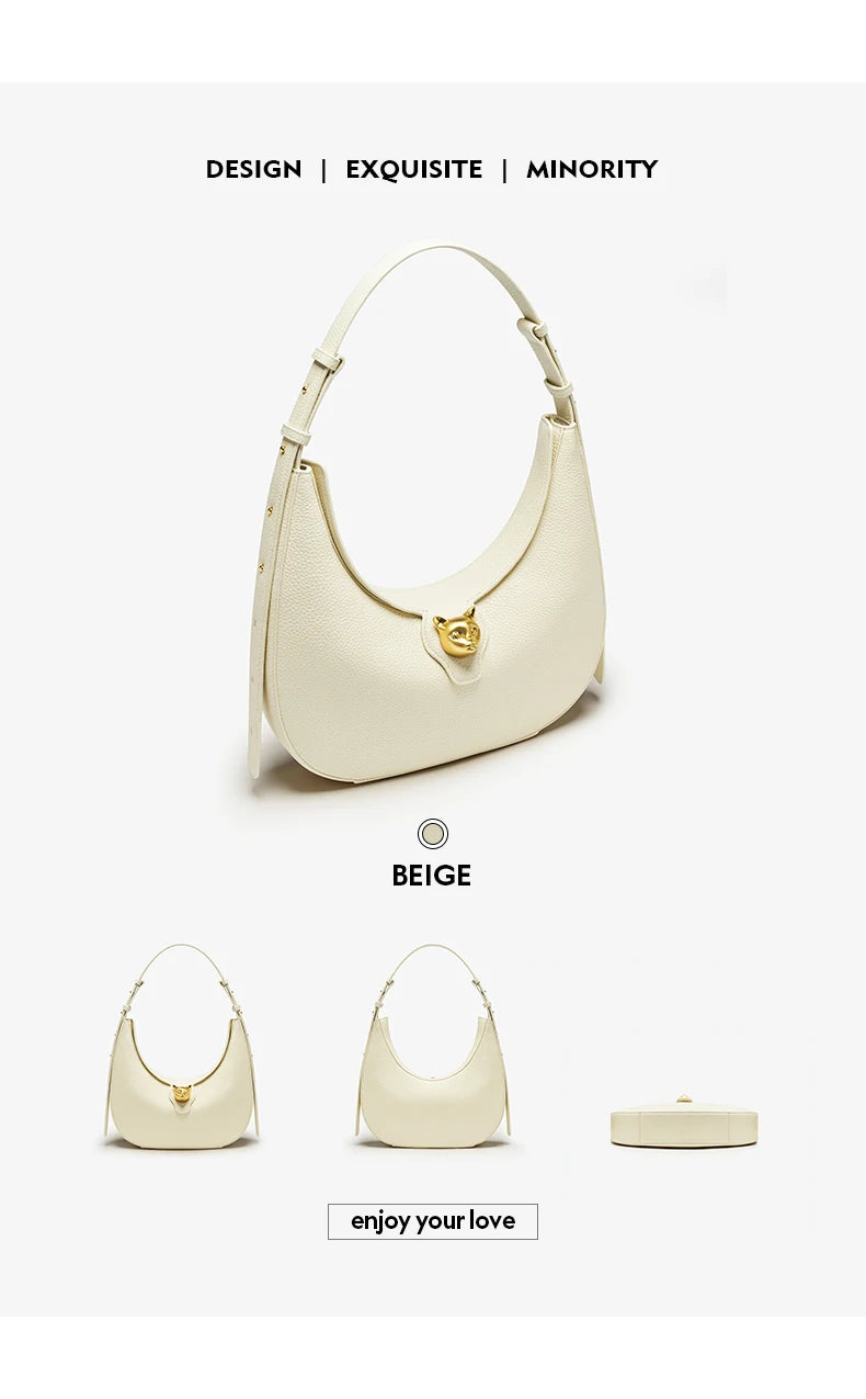 BAFELLI 2025 NUOVA BORSA DA DONNA CAT SERIE IN GENUINO IN PELLE MARCA DI Lusso FASHION STILE RETRO Spalla HOBOS FLAP BORSE FEMALE