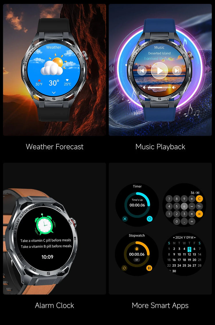 Nuovo Smartwatch 2026 con Analisi del Grasso Corporeo ECG+PPG, Acido Urico, Pressione Sanguigna, Ossigeno nel Sangue, Chiamate Bluetooth, Orologio Sportivo Intelligente per Uomini e Donne platinumshop