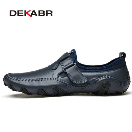 DEKABR Mocassini alla moda Scarpe da uomo in vera pelle Morbide e comode Mocassini slip-on Scarpe casual da uomo fatte a mano Drive Walk Lusso per il tempo libero