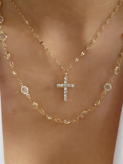 Rainbow Crystal Gemstone Retro Choker Colored Zircon Necklace For Women Simple Clavicle Chain Jewelry Fashion Wear Accessories