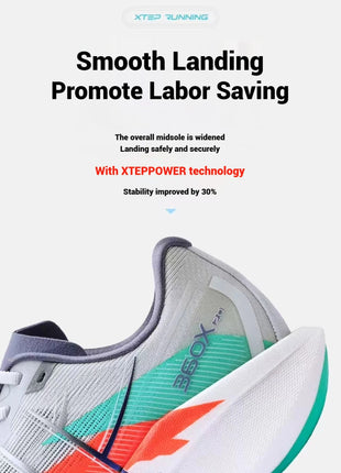 Xtep 360X 2.0 Professional Marathon Running Shoes For Men Racing Carbon Plate Shock Absorbent Sports Training Shoes 975219110035 PlatiNum