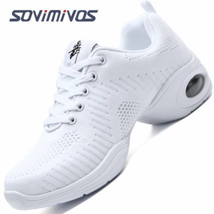 New Soft Outsole Breath Dance Shoes Women Sports Feature Dance Sneakers Jazz Hip Hop Shoes Woman Dancing Shoes Ladies Sneakers