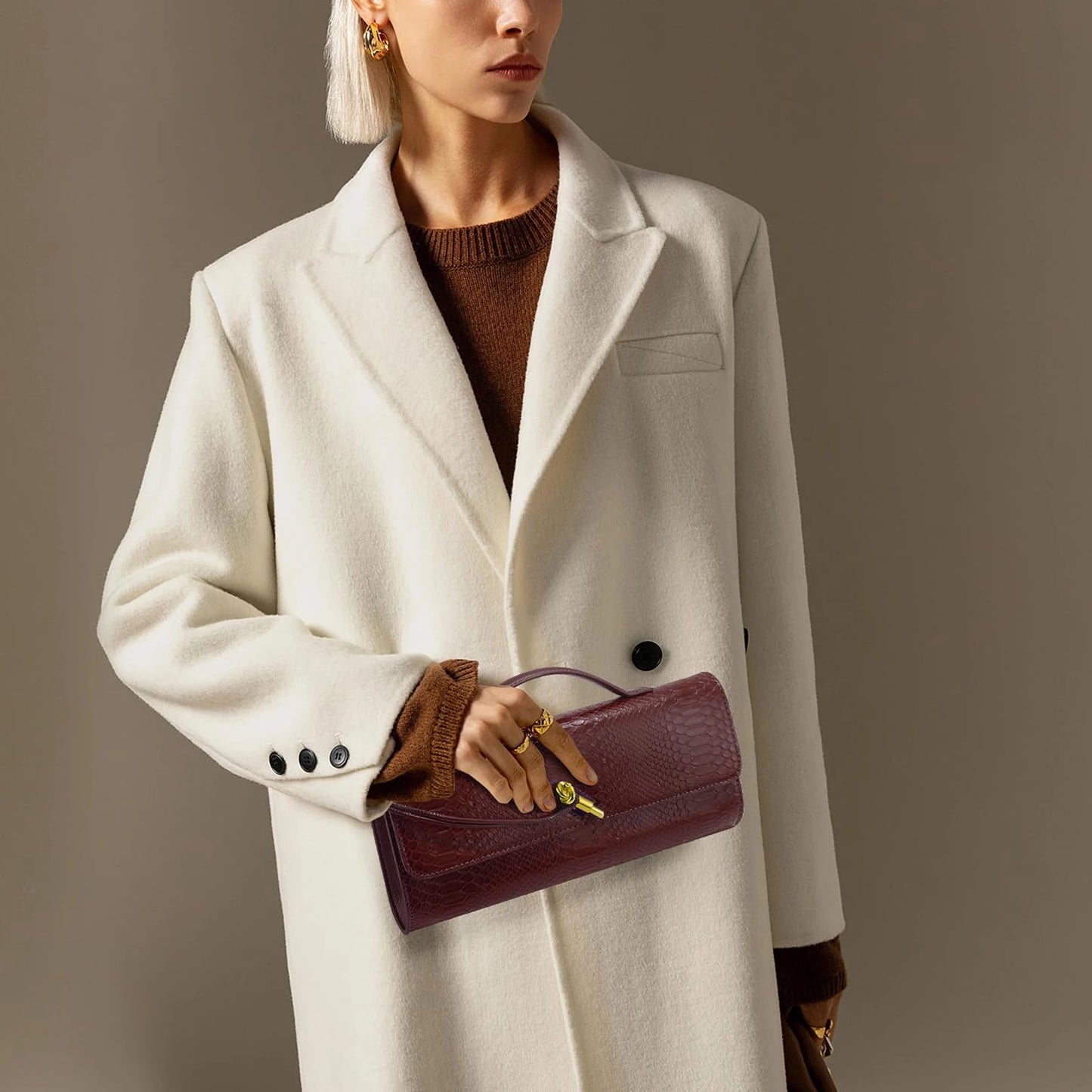 Pochette da donna Borse da donna Borse da sera in pelle Borsa a tracolla Borsa a tracolla formale Borsa a tracolla Borsa da festa