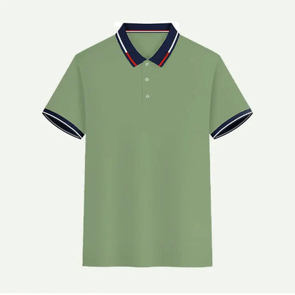 Men's short sleeve top daily casual short sleeve T-shirt with lapel casual short sleeve men's casual T-shirt