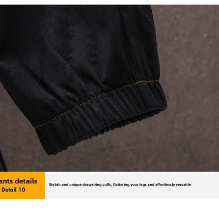 Spring Casual Men Sets Two Pieces Fashion Korean Trend Hooded Jacket + Pants Autumn Baseball Uniform Suit Man Outfit
