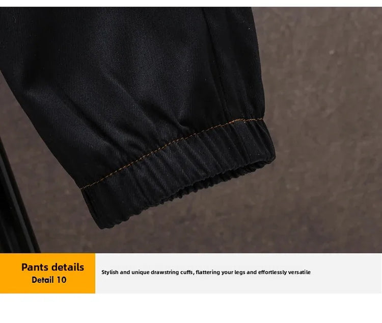 Spring Casual Men Sets Two Pieces Fashion Korean Trend Hooded Jacket + Pants Autumn Baseball Uniform Suit Man Outfit