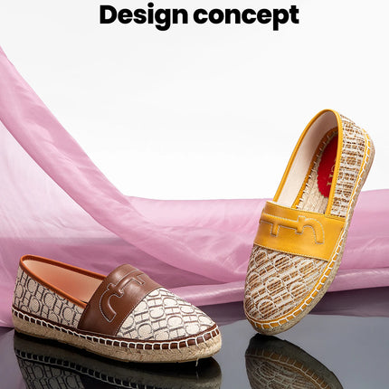 Retro Classic Style New Women's Flat Shoes Letter Print Design Women's Casual Fisherman Shoes Fashionable and Versatile
