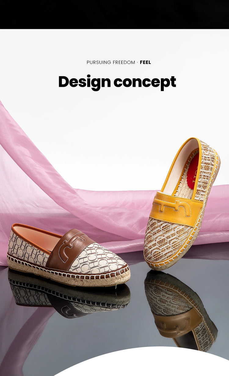 Retro Classic Style New Women's Flat Shoes Letter Print Design Women's Casual Fisherman Shoes Fashionable and Versatile