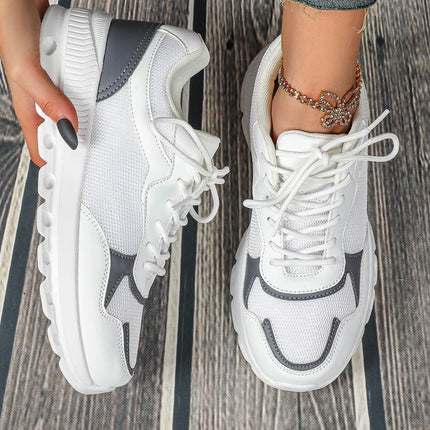 VEAMORS Unisex Mesh Running Shoes Lightweight Breathable Sports Sneakers Elastic Soft Sole Footwear for Walking Gym Fitness PlatiNum