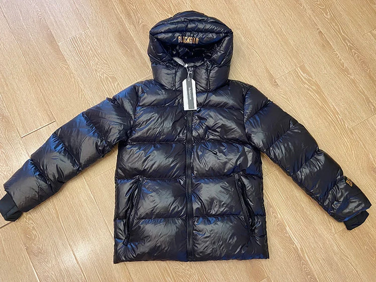 Schinteon Women White Duck Down Jacket with Hood Casual Over Size Autumn Winter Warm Loose Thick Short Outwear 2024 New