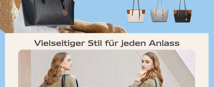 Miss Lulu Handbag DONNA, borsa shopper grande, borsa a tracolla con tracolla regolabile, versione migliorata