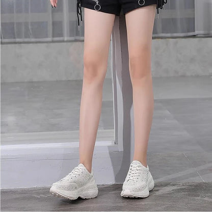 AIYUQI Women Sneakers Platform 2024  Rhinestone Sponge CakeWomen Casual Shoes Large Size Sneakers For Women