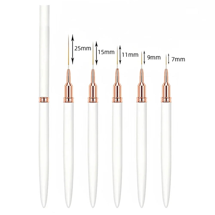 Nail Brush Pen 5pcs/set Nail Art Liner Brushes Set Elongated Striping Drawing Professional