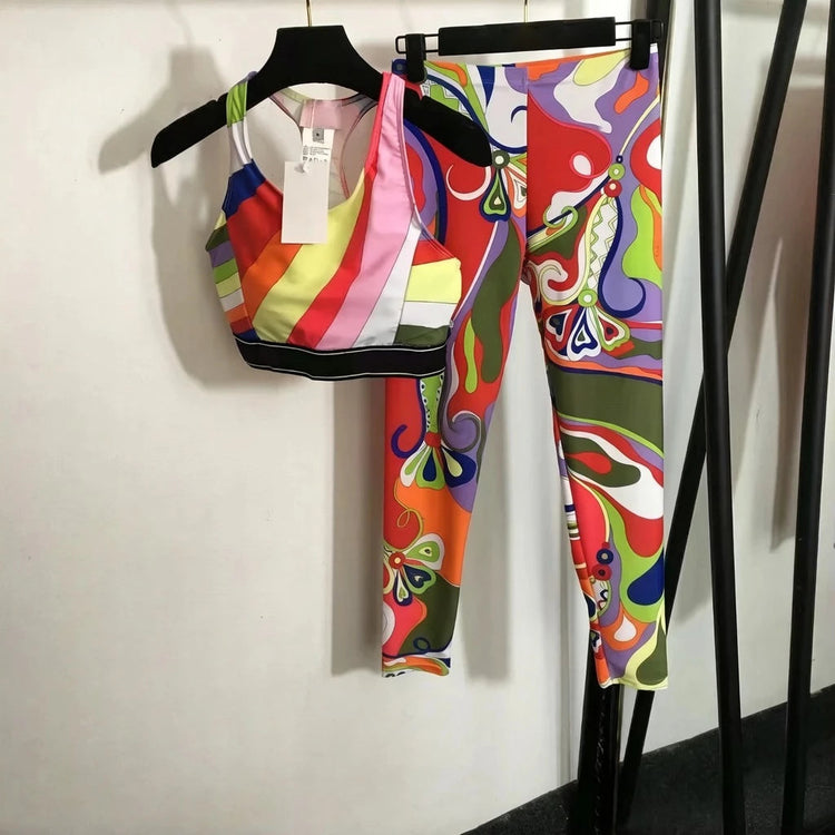 Nuovo Set Yoga da Donna 2026 con Fascia Marrone e Logo Firmato, Completo Sportivo da Donna di Marca Designer, Abbigliamento da Spiaggia platinumshop