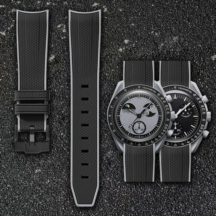 Per Omega Swatch 20mm Curva cinturino per orologio Speedmaster MoonSwatch Planet Snoopy cinturino cinturino a sgancio rapido braccialetto in gomma platinumshop