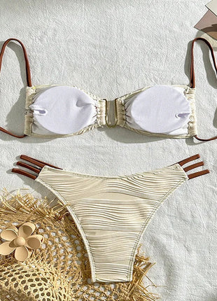 Nuovi Bikini Sexy 2025 Costumi da Bagno Donna Push-Up Abbigliamento da Spiaggia Femminile Costumi da Bagno Brasiliani Set Bikini per Piscina PlatiNum