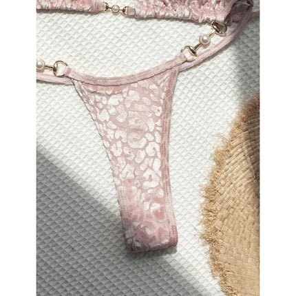 S-XL Leopard Halter Mini Micro Perizoma Bikini Donna Costumi da bagno Costume da bagno femminile Bikini a due pezzi Bagnante Costume da bagno Swim V5207 platinumshop