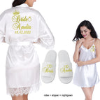 Abito bianco con scollo a V e maniche lunghe / S