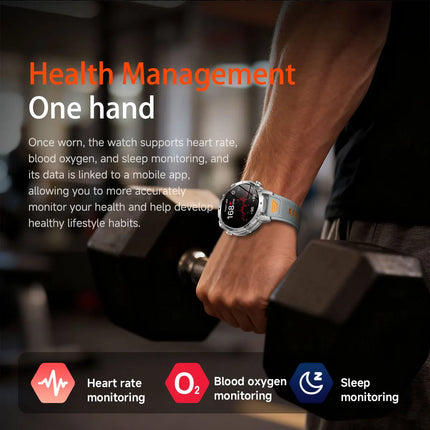 Military Grade Sapphire Smart Watch HeartRate SO2 BT5.3 Call Custom dial Smartwatch for Men Breathable Band Sports watch 1400mAh
