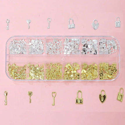 Ocean Starfish Shell Nail Charms Golden Silver Metal Nail Art Decoration 3D Nail Rivet Metallic Slice DIY Manicure Nail PartsY2K