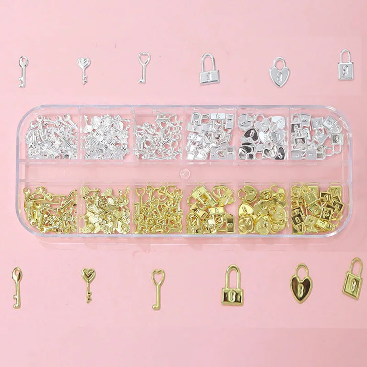 Ocean Starfish Shell Nail Charms Golden Silver Metal Nail Art Decoration 3D Nail Rivet Metallic Slice DIY Manicure Nail PartsY2K