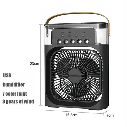 Nuovo Ventilatore 3 in 1 con Condizionatore d'Aria, Mini Raffrescatore Domestico, Luce Notturna LED, Umidificatore Portatile, Ventilatore Regolabile per Ufficio e Casa