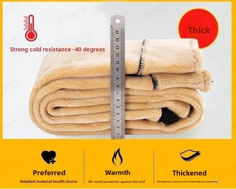 Women's Faux Leather Thermal Pants - High Waist Fleece Lined Leggings, Thick Winter Tights with Tummy Control & Foot Straps 5XL