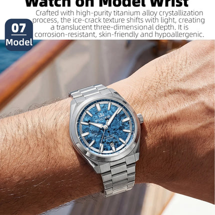 ADDIESKIN Luxury Watch Sapphire Titanium Dial 9015 Mechanical Automatic Watch Men 200m Waterproof Diving Wristwatch New K006
