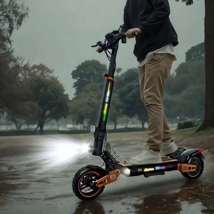 Monopattino Elettrico T2 Max 1000W, Batteria 48V 20.8Ah, Autonomia 55km, Pieghevole, Pneumatici All-Terrain da 10 Pollici, Freni a Disco