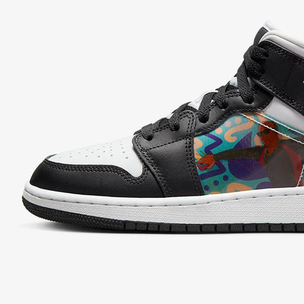 Scarpe da basket da ragazza Nike Authentic Air Jordan 1 Mid GS DR9495-001 platinumshop