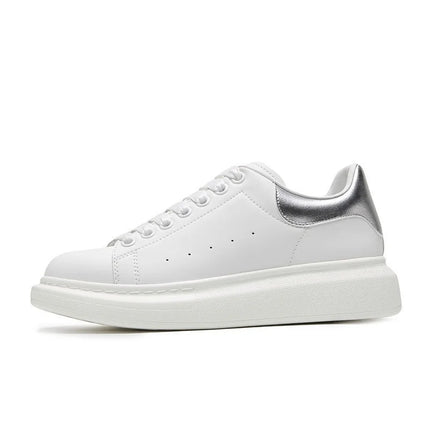 Korean Designer Shoes for Men Casual Breathable Lace-Up Oxfords Shoe Youth White Flats Platform Sneakers Street Style Footwear