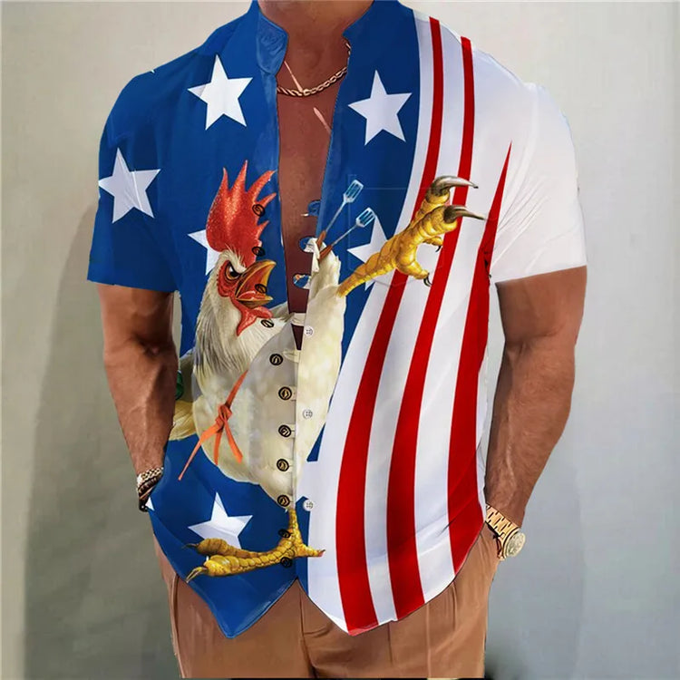 Camicie da uomo Nuova camicia con bottoni stampati Colletto alla moda Camicie da uomo larghe e vestibilità ampia Casual Streetwear Comodo