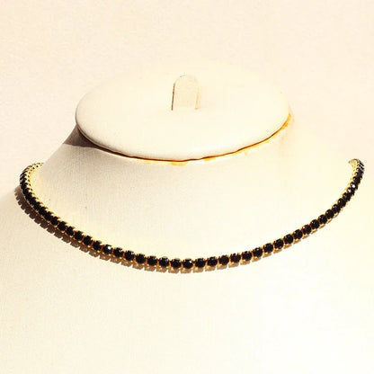 Lusso AAA + 3mm CZ 1 fila lucida catena da tennis collana HipHop ghiacciato Bling zircone cubico girocollo gioielli placcati in oro per le donne