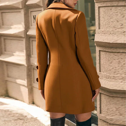 Autumn Winter New Woolen Coat Suit Collar Temperament Loose Thick Coat Fashion Commuting Versatile Women's Clothing