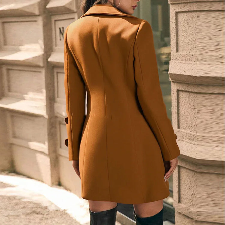 Autumn Winter New Woolen Coat Suit Collar Temperament Loose Thick Coat Fashion Commuting Versatile Women's Clothing