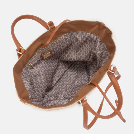 2026SS Eco-friendly Woven Straw Bucket Bag, Large Capacity, Beach Bag, Women's Shoulder Bag for Shopping