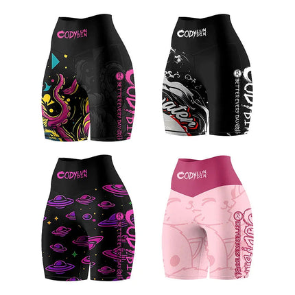 Yoga Women's MMA BJJ Training Fight Boxing Shorts Gym Jiu-Jitsu Muay Thai Wrestling Compression Shorts Sportswear For Ladies PlatiNum