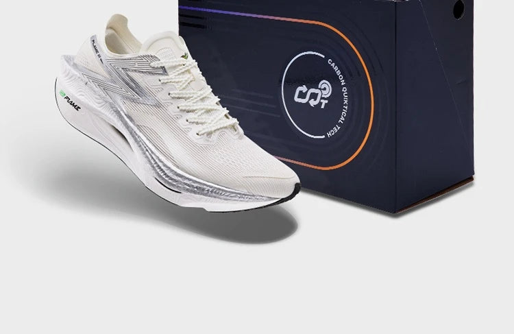 361 Degrees FLAME 3.0 Men Women Running Shoes Carbon Plate Racing Rebound Stable Breathable Wear-resistant Sneakers 672412207 PlatiNum