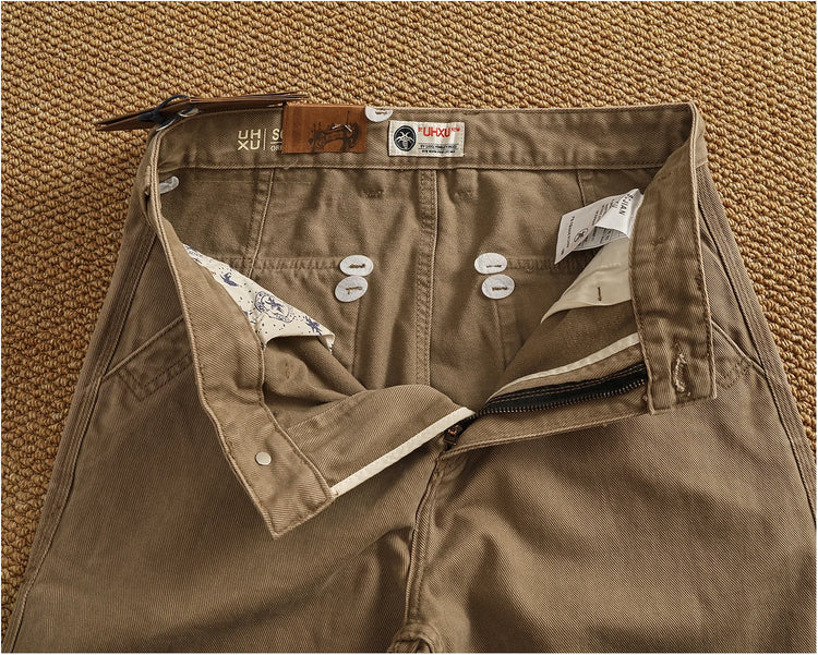 Autumn And Winter New American Retro 100% Cotton Multi-pocketed Washed Old Straight Casual Pants Loose Fashion Cargo Trousers
