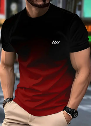 T-shirt homme imprimé simple décontracté, grande taille, mode été, respirant