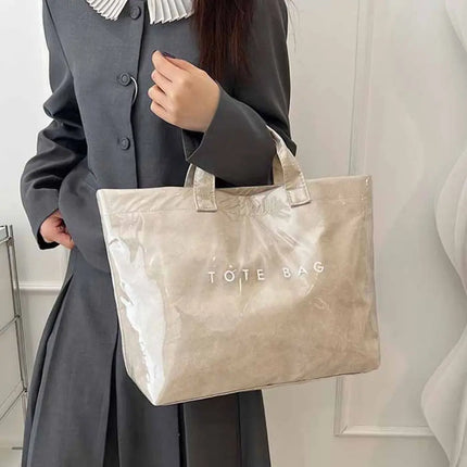 Transparent Waterproof PVC Bag, Summer Beach Bag, Printed Shoulder Bag, Sports Bags