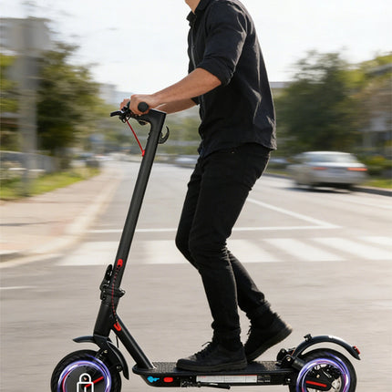 Monopattino Elettrico per Adulti, E-scooter Pieghevole 350W 36V con Batteria 10.4Ah, Doppia Sospensione, Pneumatici da 10 Pollici, Scooter Elettrico da Città e Fuoristrada