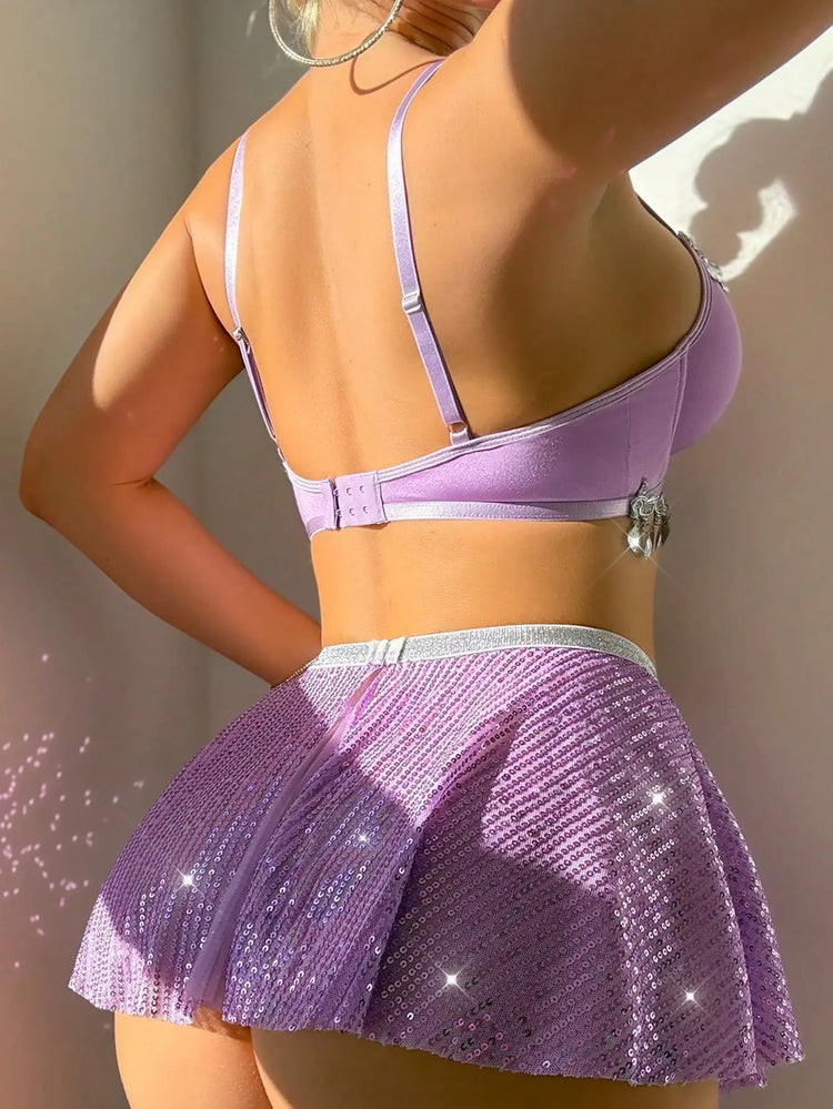 Lingerie Chinese Hanfu Sheer Mesh Retro Lace Sleepwear Tang Suit Dress Set Women