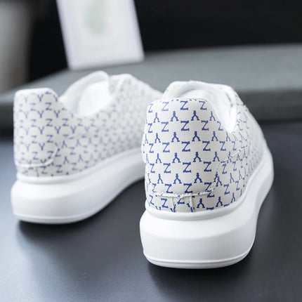 Couple white Shoes men 2024 new men's shoes trendy sports shoes  board shoes letters casual leather shoes white soft-soled shoes