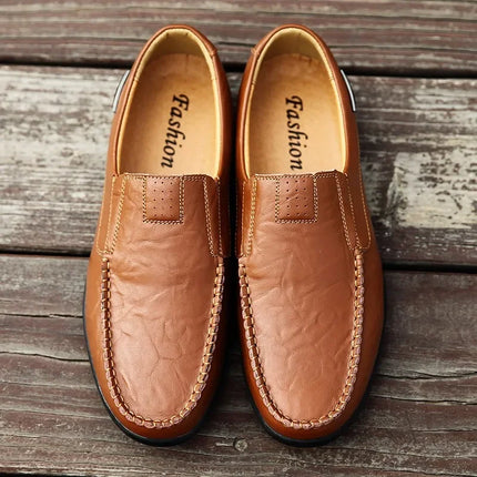 Scarpe Casual da Uomo in Vera Pelle di Lusso, Mocassini Estivi Cuciti a Mano, Traspiranti, Slip-on, Scarpe da Guida, Taglia Grande 47