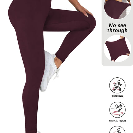 Leggings Super Morbidi da Donna ad Alta Elasticità per Allenamento Yoga Corsa Atletica Push Up Palestra Fitness