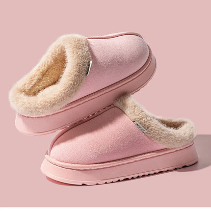 Women Fluffy Slippers for Autumn Winter Indoor EVA Thick Sole Anti-Slip Warm Unisex House Shoes