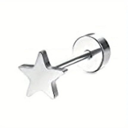 Drperfect 1pc orecchini chirurgici in acciaio inossidabile per donna uomo orecchini con retro piatto orecchini con cartilagine orecchini a cerchio con Piercing platinumshop
