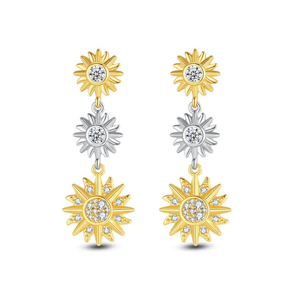 Orecchini Originali in Argento Sterling 925, Modello 2026, a Perno e a Cerchio con Cristalli, per Donna, in Oro Rosa, con Corona, Cuore, Infinito, Ape, Gioielli platinumshop