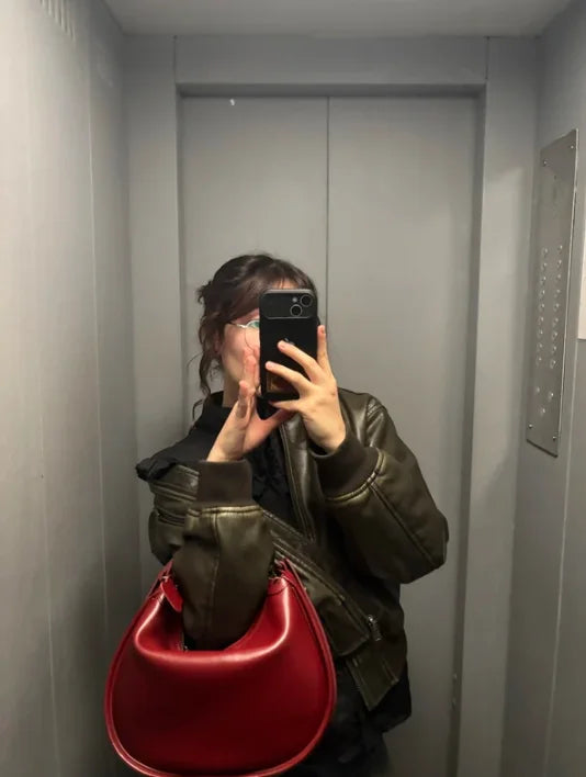 Zency Borsa da donna in vera pelle premium Borsa hobo di lusso Borsa a tracolla moda di grande capacità per moglie amante ragazza regalo Sac